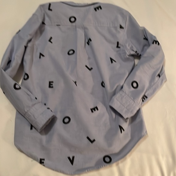Current / Elliott Derby Button Down Shirt with LOVE Print Size 0 - Picture 8 of 11